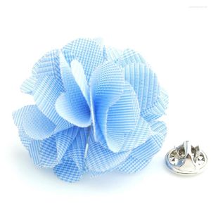 Brosches YHLF-057 Fashion Handmade Lapel Flower Camellia Boutonniere Pin For Suit Fabric Pins