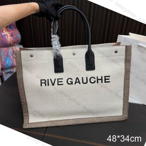 RIVES GAUCHESデザイナートートバッグメンズレディース最高品質キャンバスレザーラグジュアリーハンドバッグ大容量ショッピングバッグアンダーアームファッションクラシックバッグ