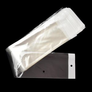 10 5 72cm 100pcs lot Clear Long Self Adhesive Seal Plastic Packing Bag OPP Poly Hair Wig Packing Bag Hairpiece Storage Bag With Ha290R