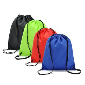 Premium School Drawstring Duffle Bag Sport Gym Swim Dance Shoe Backpack portable storage bag nylon student book bags