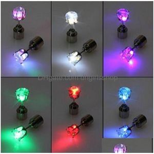 Stud LED Electronic Light Flashörhängen Hipster Novel Creative Personality Love Drop Delivery Jewelry Dhsy3