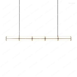 Lampade a sospensione Minimalismo nordico Tavolo da pranzo lungo Ristorante Moderno Semplice Personalità creativa Bar Modello Room Art Chandelier Led