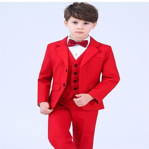 Excellent Fashion Kids Formal Wear Clothes Children Attire Wedding Blazer Boy Birthday Party Business Suit jacket pants vest 001310V