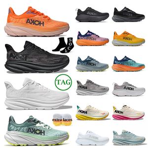 Hokas Shoes Tênis de Corrida Feminino Hokas One Ones Clifton 9 Bondi 8 Rosa Hyper Royal Azul Claro Tênis de Corrida Preto Branco Plataforma Tênis de Corrida Movimento Pessoas Livres