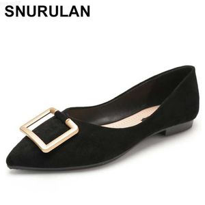 Dress Shoes SNURULANBrand Ladies Flock Plain Flat Shoes Designer Ballets Pointed Toe Dress Shoes Elegant OL Foldable Flats Women Roll Up Sho L230721