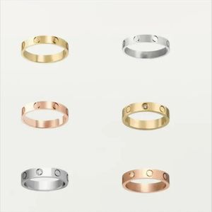 Designer-Ringe, Ringe für Damen, Designer-Schmuck, Ohrringe, Diamantring, besetzt mit Titanstahl, klassische, schlichte Hochzeitsgeschenke aus Gold- und Silberrosen