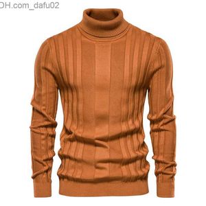 Men's Sweaters Men's Turtlenecks Sweater Knitwear Pullovers Solid Color Long Sleeve Striped Sweater Men's Casual Day Multi Color Sweater S-XXL Z230721
