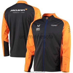 Herrtröjor tröjor 2022 för McLaren Formel 1 racing hoodie bilfans F1 Team Sweatshirt Men's Sweater Fleece Full Zip Keep Warm Softshell Jacket J230721