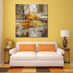Mojave Desert Handmade Abstract Oil Painting on Canvas with Textured for Living Room Wall Art