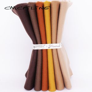 Craft Tools CMCYILING Brown Soft Felt Fabric For Needlework DIY Sewing Dolls Crafts/Patchwork Non-Woven/Polyester Cloth 25cmx28cm 6Pcs/Lot 230721