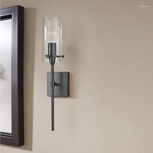 Lâmpada de parede em forma de flor preta led para decoração de casa quarto decoração de sala de estar luz metal vidro corredor interior arandela