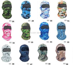 DHL Gratis bildelning utomhus Balaclavas Sport Neck Face Mask Ski Snowboard Wind Cap Polis Cycling Balaclava Hat Motorcykel ansiktsmasker