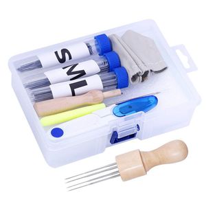 Zanaat Araçları Miusie 72 PCS Needle Felting Kit iğne keçesi el zanaat iğne keçe köpük makasları bant, parmak dikiş aksesuarlarını koru 230721