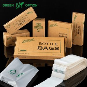 Zappers Ez Green Opzione Hine Bags Sacchetti per bottiglie Riciclo ecologico altamente biodegradabile per bobina o rotativo Hines Tattoo Supply