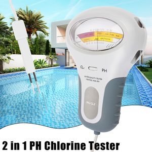 Mierniki pH urządzenie do testowania jakości wody Tester Chloru PH Miernik chloru dla basenu Woda spa 2 w 1 CL2 Pomiar PC-102 PH Tester 230721