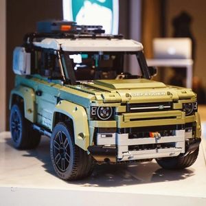 アクションおもちゃのフィギュアテクニカルカーランドスーパーカーローバーオフロードディフェンダー車両モデルフィット42110ビルディングブロック子供用ボーイズクリスマスギフト230721