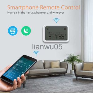 Handtuchhalter Tuya ZigBee Smart Home Temperatur- und Feuchtigkeitssensor Innen mit LCD-Digitalbildschirm-Detektor Hygrometer für Alexa Google Home x0721