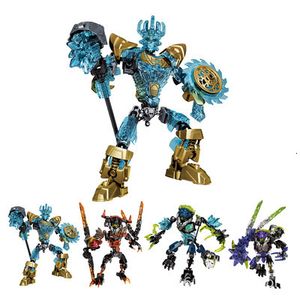 Блоки KSZ 6131 Совместимый с ES Bionicle 71312 Биохимический воин Ekimu The MSDK Maker Build Block Toy Toy Groundos 230721