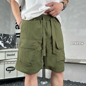 Męskie spodnie ładunkowe Summer Nowy styl moda prosta rurka luźne spodnie kolan szorty swobodne streetwearne oddychające męskie spodnie