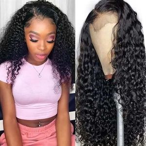 Transparente HD Lace Wig Water Wave Wig Lace Front Human Hair Wigs Full Lace Wigs Pré Arrancado Descoloridos Nós 225T