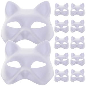 12шт пустые маски животных пустые маски Diy Mask Mask Mask Mask Mask