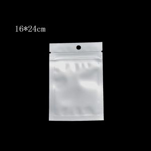 100 st parti 16 24 cm Clear Front Poly Crocery Package Zip Lock Pouch Väskor Transparent Zip Lock Plast Pack Packing Självförsegling med HA252A