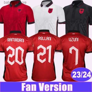 Fan tops Tees 23 24 Albania National Team Maglie da calcio Uzuni Mens Hysaj Lenjani Abrashi Ramadani Home RED AWAY White 3rd Black Football Shirts