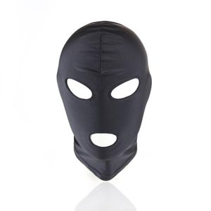 Sexy PU Leather Latex Hood Black Mask 4 tyles Breathable Headpiece Fetish BDSM Adult for party2132