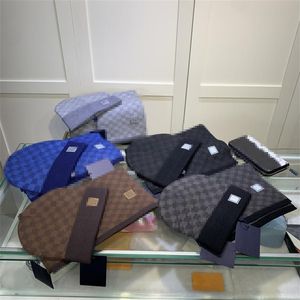 Autunno Inverno Donna Uomo Moda Classico Caldo Scozzese Sciarpa Cappelli Imposta Lettera Ricamo con stampa Versatile Corrispondenza giornaliera per regalo Altro Co198r