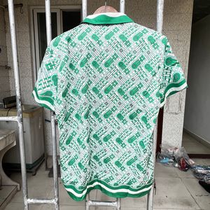 Мужские повседневные рубашки Summer Fashion Casablanca Men Men Cotton Designer одежда настоящая простая рубашка P