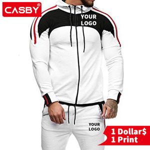 Men's Tracksuits DIY Print Men Outfit Set Simple Personalized Custom Casual Sweat Suits Fashion All-match Outdoor Sports Clothes CA201 230720