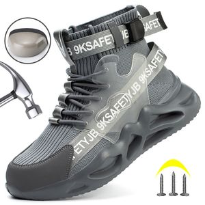 Güvenlik Ayakkabıları Yaz Güvenlik Ayakkabıları Yüksek Üstü Güvenlik Koruyucu Ayakkabı Yıkılamaz Süzilmez Anti-Smast