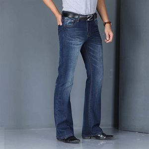 Koreansk stil herr höst blossade jeans för män startklippt klocka botten flare denim byxor långa byxor mode lösa jeans hombre 2011239t