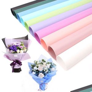 Gift Wrap Flower Paper Plastic Florist Bouquet Packaging Supplies Festival Diy Crafts Present Papers Drop Delivery Home Garden Festi Dhy1S