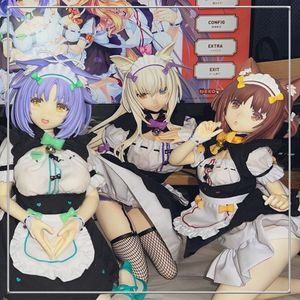 Anime manga 1/4 Yerli Bağlayıcı Nekopara Anime Şekil Azuki Sevimli Kedi Kız Pvc Action Figür Oyuncak Yetişkinler Koleksiyon Model Bebek Hediyeleri