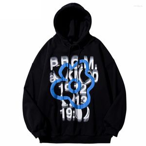 Kadın Hoodies Kadın Giysileri Y2K Hip Hop Street Giyim Hoodie Sweatshirt Graffiti Illusion Mektup Baskı Külot Harajuku Bahar Kapşonlu