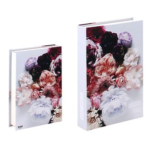 Decorative Objects Figurines Flowers Style Fake Book Creative Coffee Table Storage Box Books Decoration Salon Simulation Prop Aesthetic Room Decor 230721