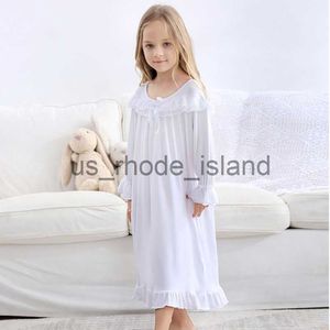 Pyjamas Unikiwi.New Children Girl's Lolita Dress Princess Sleepshirts Vintage Nightgowns Kid's Nightdress Lounge Sleepwear XXL X0721