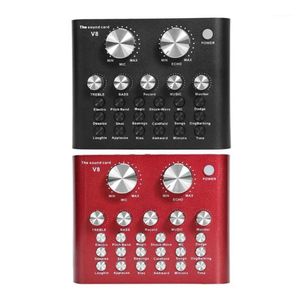 V8 Audio Stereo Cuffie USB Microfono Webcast Streamer Scheda audio live DSP Intrattenimento Streamer Studio Mixer audio Canto1254S