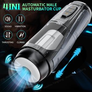 Masturbators Automatisk manlig Masturbation Cup 7 Stimulering och vibrationsläge Penil Stimulering Elektrisk man Stroke Pocket Cat Sex Toy 230720