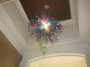 Modern Luxury Ceiling Lights Modern Artistic Colorful Sparial Chandelier for Hallway Hanging Staircase Interior Decor