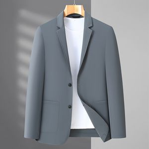 Mäns kostymer blazrar is silk hög elastisk högkvalitativ mode sommar tunna solskyddsmedel mäns vår och sommar fritid kostym singel west coat 230720