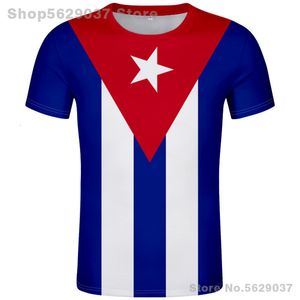 Męskie koszulki Kuba T Shirt DIY DARMOWE CELDA MAD MAD NUMER T-Shirt Nation Flagi hiszpańskie country cu ernesto guevara print po cuban uncja 230720