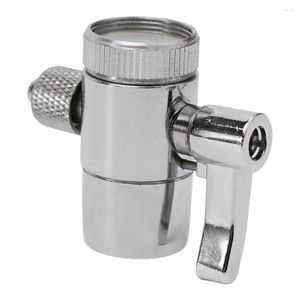 Kitchen Faucets Durable Diverter Valve Faucet Adapter Brass Counter Top Water Fits Most Filter G1/2inch G3/8inch Silver