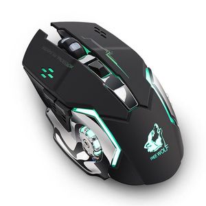 Liberty Wolf X8ワイヤレス充電ゲームマウスサイレントラミナスメカニカルマウス6ボタン7色呼吸ライト2 4Gワイヤレス245Z