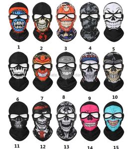 Máscaras de bonés de ciclismo 2 furos ao ar livre máscara de rosto inteiro para motocicleta lycra balaclava chapéus à prova de vento boné tático snowboard capacete proteção homens mulheres 59 designs