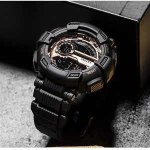 Relógios esportivos SMAEL pulseira de relógio de camuflagem SMAEL relógio masculino 50 m à prova d'água Top S Shock Watch masculino LED 1366268Q