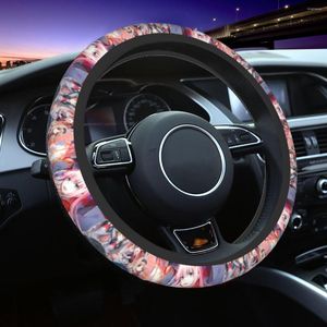 Steering Wheel Covers Darling In The Franxx Anime Car Cover 38cm Elastic Zero Two Hiro Ichigo Auto Protector Car-styling