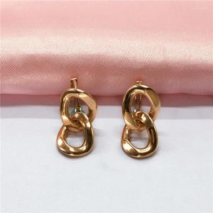 Dangle Earrings 5​​85 Purple Gold Plated 14K Rose Premium Thick Chain Fashion Party Banquet Jewelryに参加する女性のためのファッション