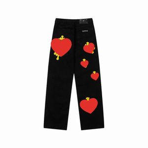Jeans för herr Chromee Hearts Pants Mens Designer broderi byxor kvinnor överdimensionerade rippade lapp hål denim rak ch mode streetwear slimn byxor korsa ekjg